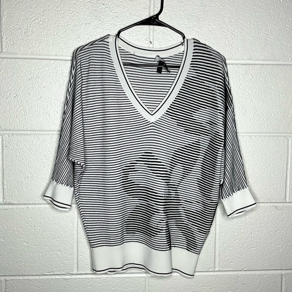 < White House Black Market Striped Sweater Top > - Picture 3 of 6